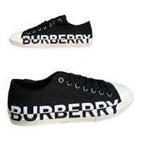 Burberry Larkhall Trainers UK10 EU44 Stripe Side Logo Sneaker Black Shoes