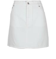 Burberry Denim Skirt Womens 14 White Cotton