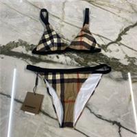 Burberry Exaggerated Vintage Check Bikini Size XS Extra Small Archive Beige - XS Regular