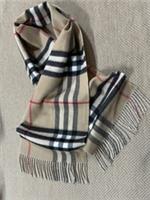 Cashmere camel check & alabaster Scarf Fringe 2022-2023 season