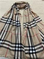 Classic Check Cashmere & silk cashmere Pashmina, Scarf with frayed edges