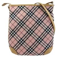 BURBERRY Pink Nova Check Blue Label Shoulder Bag LHQ805