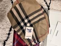 Burberry Reversible Check Wool Silk Scarf