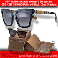 Burberry Maple Women's Sunglasses 0BE 4335 3929/8G Polished Black_Grey Gradient