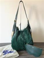 BURBERRY VINE GREEN "CHESS" GOAT HAIR TOTE BAG MADE IN ITALY RETAIL &pound;3000 BNWT