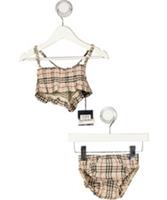 BURBERRY Beige Nova Check Ruched Bikini Swim Set 2 Years