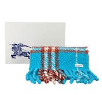 Burberry Blue Alpaca-wool Check Scarf