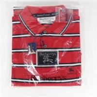 Vintage Burberrys' London Classic Red Striped Cotton Polo Shirt Size Mens ( L ) - L Regular