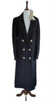 £1590 BNWT Burberry Parwood Ladies Black Overcoat Coat UK 4 USA 2 IT 36 XS - 4 Regular
