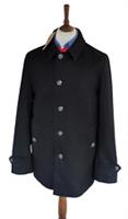 Burberry Mens Black Car Coat IT 52 UK 42" Chest M/L Longsdale BNWT Virgin Wool - 42 Regular