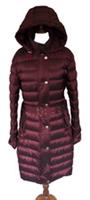 Burberry Womens Puffer Jacket Coat XL Plum UK 14 16 Long Goose Down - XL Regular