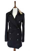 Burberry Womens Trench Coat BNWT Size 4 Black USA 2 IT 36 Harbourne S Check - 4 Regular