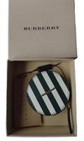 Burberry Mini Coin Purse Striped White & Forest Green