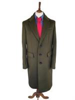 Burberry Mens Overcoat IT 50 UK 40 Chest M Medium Wool Cashmere Olive Green - M Regular