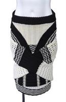 Burberry Skirt Italy Runway New Wool Crochet S Small UK 6 8 Black White Cover Up - S Regular