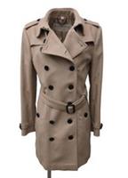 New Burberry Trench Coat UK 14 USA 12 IT46 Queensbury Honey Virgin Wool Cashmere - 14 Regular