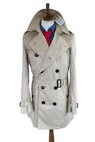 Burberry Mens New Trench Coat Small IT 48 38" Chest Britton Stone New Beige - S Regular
