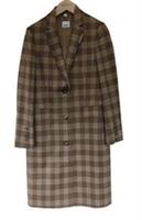 Burberry New Thin Jacket UK 6 USA 4 IT 38 S Small Brown Beige Check Long - 6 Regular