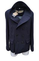 Burberry Porter Pea Coat XL IT 54 UK 44" Chest Wool New BNWT Navy - XL Regular