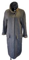 Burberry Dayrell Cashmere Car Coat UK 14 USA 12 IT 46 L Grey Nova Check Trench - 14 Regular