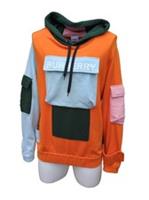 Burberry Ludford Hoodie Sweatshirt Jumper Multi Pocket Orange M Medium IT 50 40" - M Regular