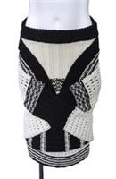 Burberry Skirt Italy Runway New Wool Crochet S Small UK 6 8 Black White Cover Up - S Regular