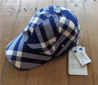 Burberry Baseball Cap Knight IP Check Blue Cap New L Large