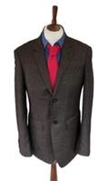 Burberry Jacket XS IT 46 Houndstooth Wool Cashmere Italy Runway 36" Chest - XS Regular