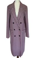 Burberry Coat Parwoodul Check Italy UK 10 USA 8 IT 42 M Purple Heavy Cotton - 10 Regular
