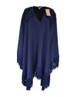Burberry Open Cape Navy Wool & Cashmere One Size Shawl BNWT - One Size Regular