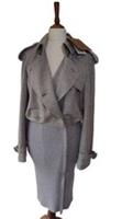 Burberry Grey Trench Coat UK 6 USA 4 IT38 Small Technical Wool Reconstructed New - 6 Regular