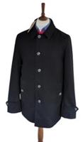 Burberry Mens Black Car Coat IT 52 UK 42" Chest M/L Longsdale BNWT Virgin Wool - L Regular