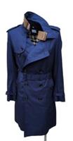 Burberry Trench Coat IT 52 L Large Navy S25 New Nova Check Mens Cotton Brockham - L Regular