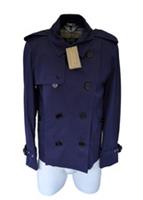 Burberry Trench Coat L Navy IT 52 UK 42" Chest Cotton England Men Harrington L - L Regular