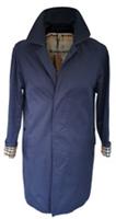 Burberry Car Coat Camden IT 44 UK 34" Chest Cotton Check Mens Navy XXS XS BNWT - 2XS Regular