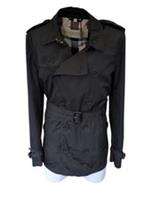 Burberry Trench Coat Kensington XL IT 54 44" Chest NWT England Black Lightweight - XL Regular