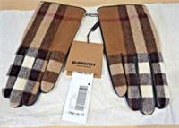 Burberry Victoria Check Wool & Leather Ladies Gloves - Size 8.5 - BNWT RRP £360