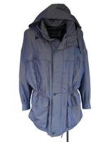 Burberry Coat Medium IT 50 Blue Vintage Wool Hooded Coat Sample Rare - M Regular