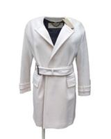 Burberry Wrap Coat UK 6 US 4 IT 38 S Cream White Kilburn Virgin Wool - 6 Regular