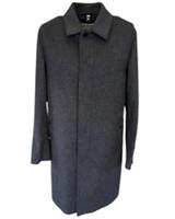 Burberry Car Coat IT 54 UK 44" Chest Wool Mens Grey XL NEW - XL Regular