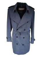 Burberry Trench Coat Grey UK 46 IT 56 NEW Wool & Cashmere Overcoat - XXL Regular