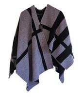Burberry Prorsum Mega Check Cape Lilac Wool Cashmere BNWT - One size Regular