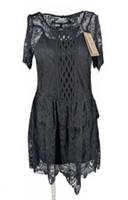 Burberry Dress 4 UK Black USA 2 IT 36 XXS Runway Lace Short Sleeved XXS XS - 4 Regular