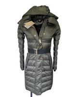 Burberry Puffer Coat XXS UK 2 USA 0 Jacket Olive Green Down Hooded Abbeydale - XXS Regular