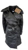 Burberry Trench Coat Leather Puffer UK 2 New NWT US 0 IT 34 XXS XS S Black - XS Regular
