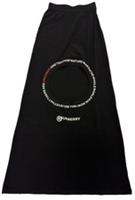 Burberry Ladies Black Maxi Skirt Logo Graphic Cotton Stretch - 8 Regular