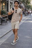 Burberry Mens Check & Polka Dot Trainers Sneakers Beige Pink