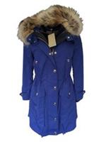 Burberry Coat 8 UK + Gilet Fur Hood Arksdale Blue Rain Jacket Parka - 8 Regular