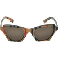 BURBERRY B4283-F 3778/3 Brown Check Geometric Sunglasses