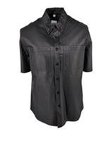 Burberry Leather Shirt Medium IT 50 Italy Black Runway - M Regular